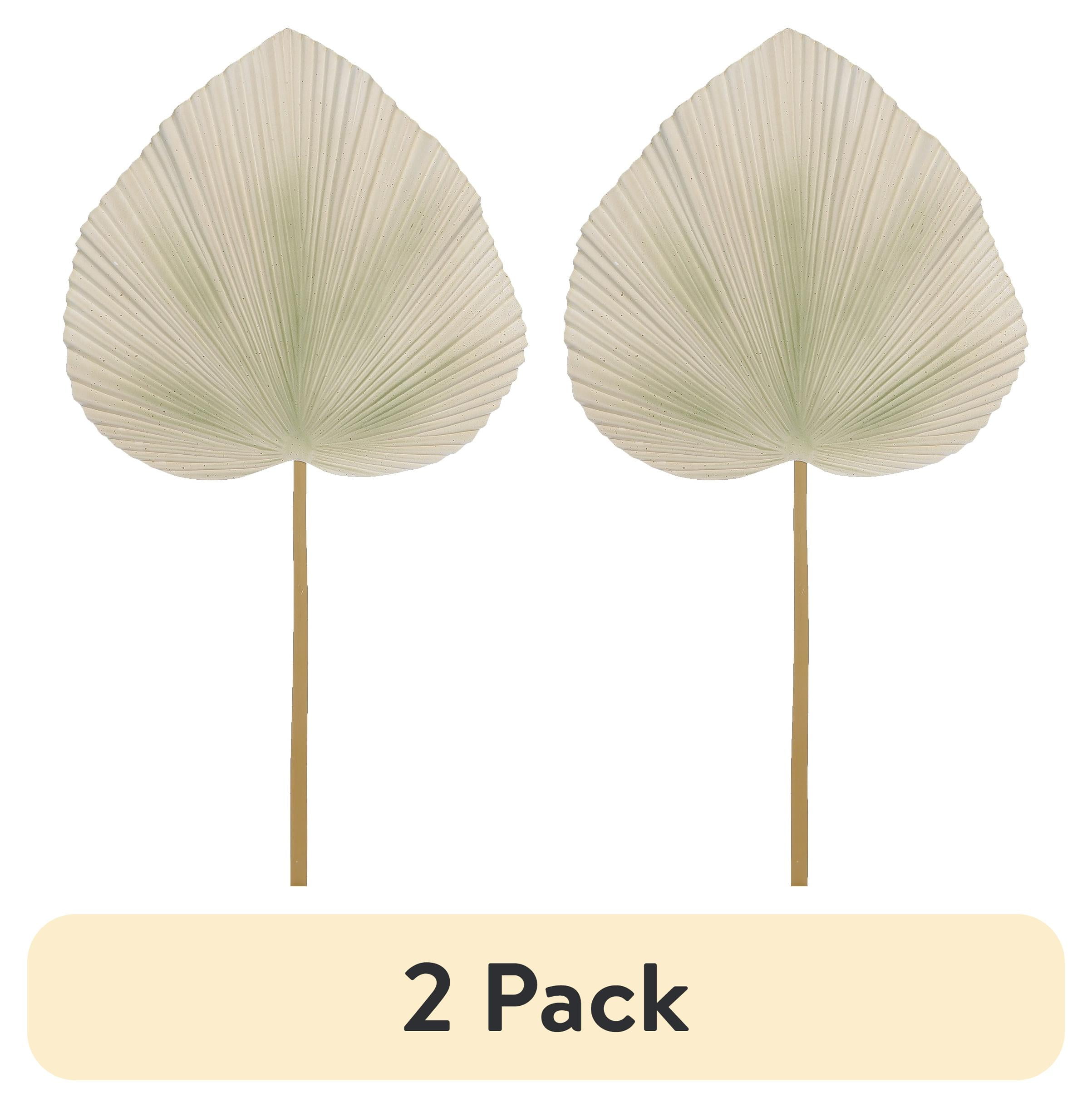 (2 pack) Mainstays 26 inch Artificial Natural Fan Palm Leaf Stem - Everyday / Greenery / Artificial Plant / For Vase