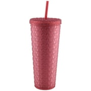 Hard Rock Pop of Color Tumbler with Straw in Pink 24oz