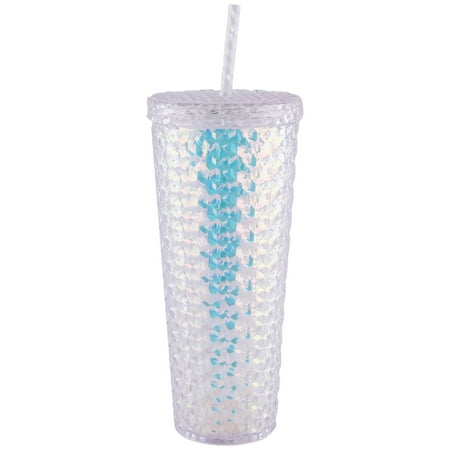 Mainstays 26 oz Silver Plastic Tumbler, 4 Pack