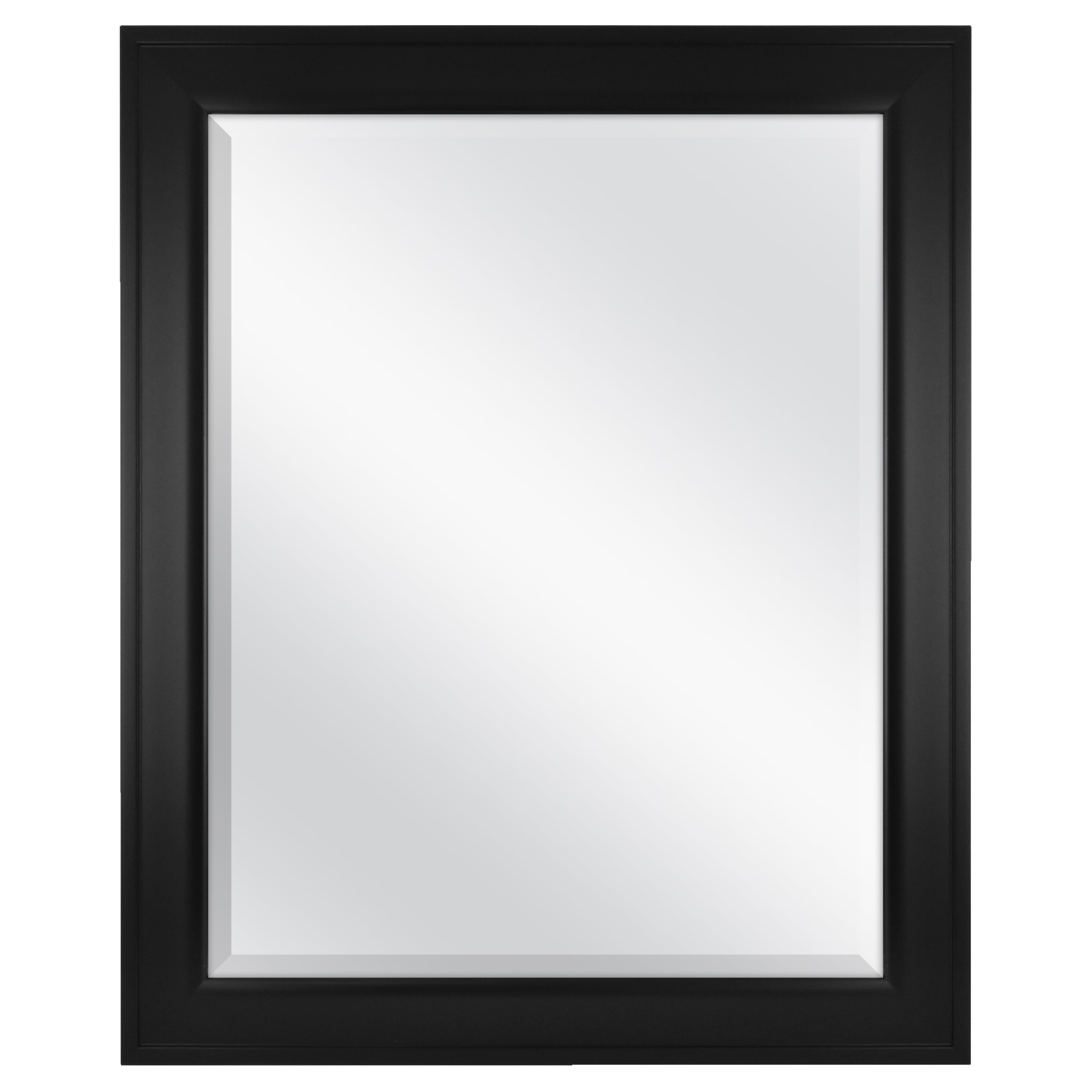 Mainstays 27 x 33" Black Bevelled Contemporary Framed Wall Mirror