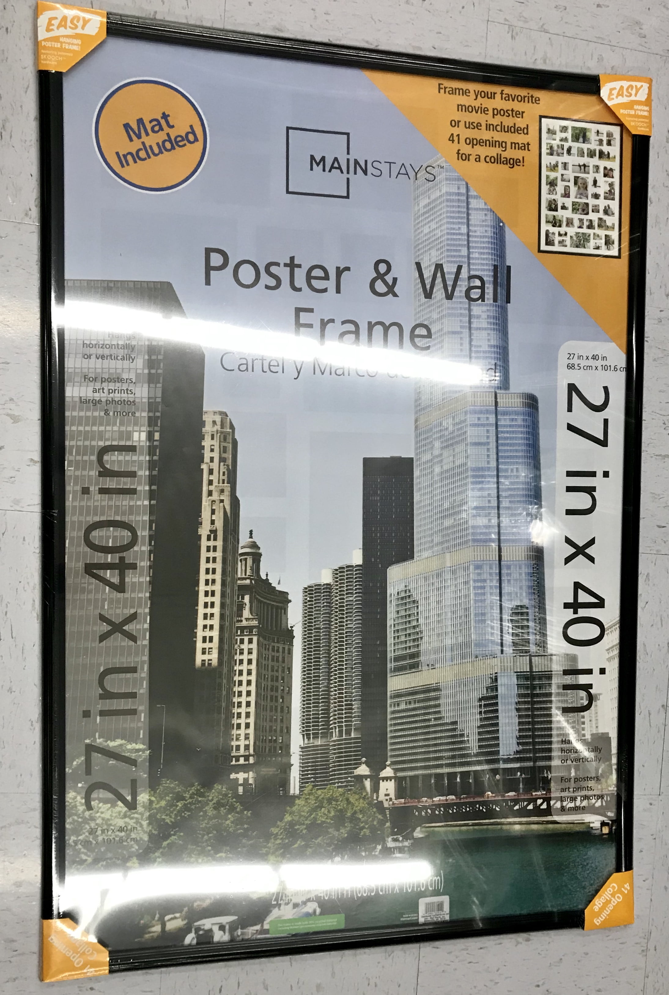 Mainstays 27" x 40" Black Poster & Wall Picture Frame