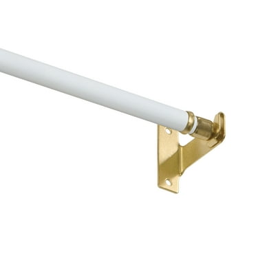 Mainstays 28-48" Adjustable Round Sash Curtain Rod, 7/16" Diameter, White Finish