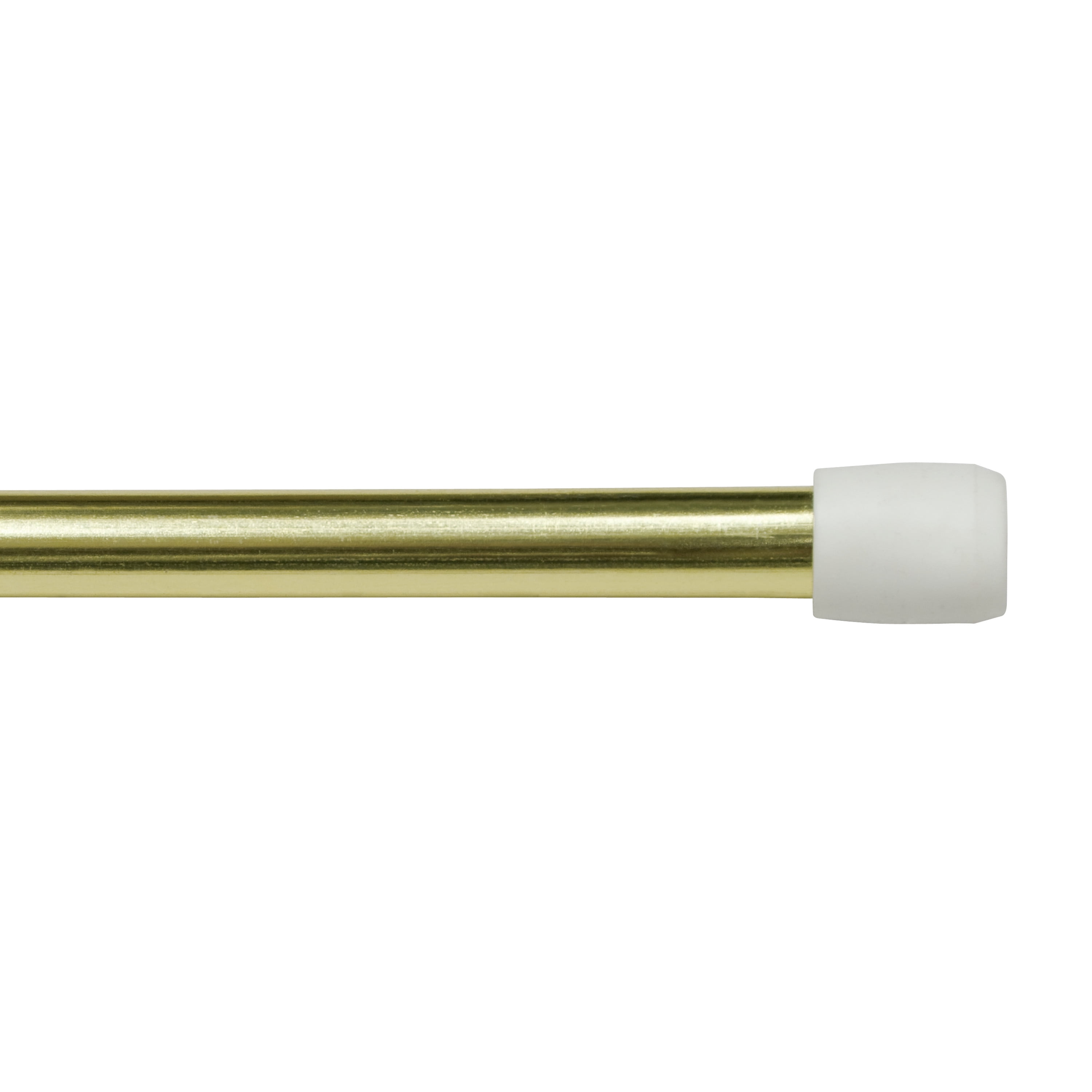 Mainstays 28-48 in. Adjustable Spring Tension Curtain Rod, 7/16 in. Diameter, Brass