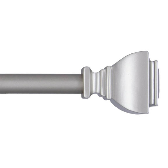 Mainstays 28-48 in. Benton Petite Café Adjustable Curtain Rod, 1/2 in. Diameter, Brushed Nickel