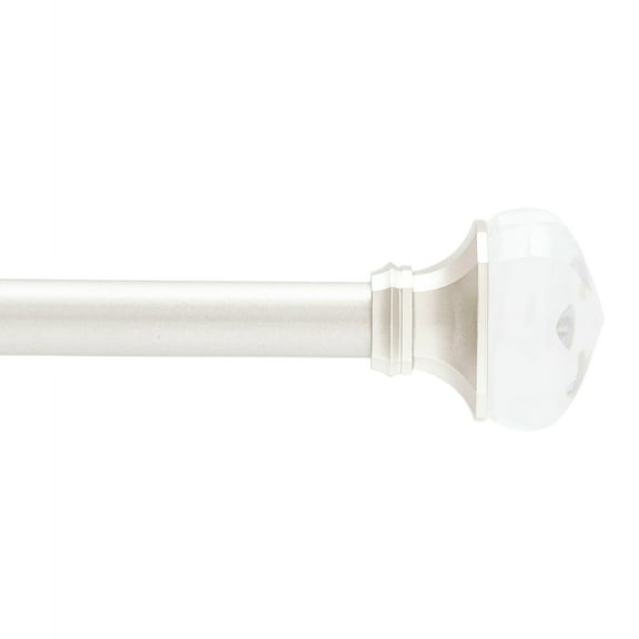 Mainstays 28-48 in. Grayson Petite Café Adjustable Curtain Rod, 1/2 in. Diameter, Brushed Nickel