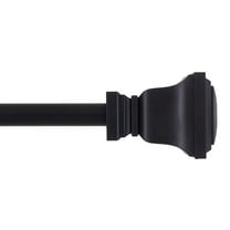 Mainstays 28-48 in. Twain Petite Café Adjustable Curtain Rod, 1/2 in. Diameter, Black