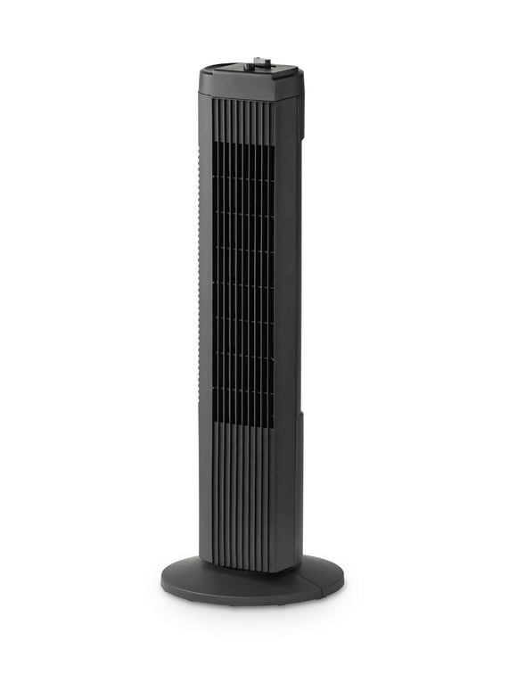 Mainstays 28" Tall, 3-Speed Oscillating Tower Fan, FZ10-19MB, New, Black