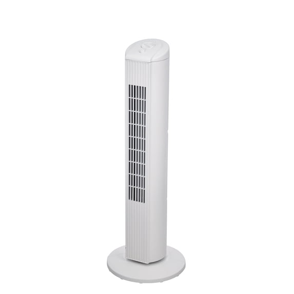 Mainstays 28 in Tower Fan, 3 Speeds, Oscillation, White, MSWMT24MWV