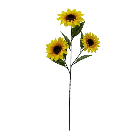 Mainstays 28 in Yellow Artificial Sunflower Stems, Set of 6, Indoor Use.
