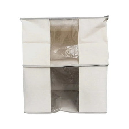 Mainstays Canvas and Clear Closet Storage Organizer Bag