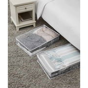 Mainstays Clear Under-the-Bed Storage with Zipper for Clothes - 2 Pack