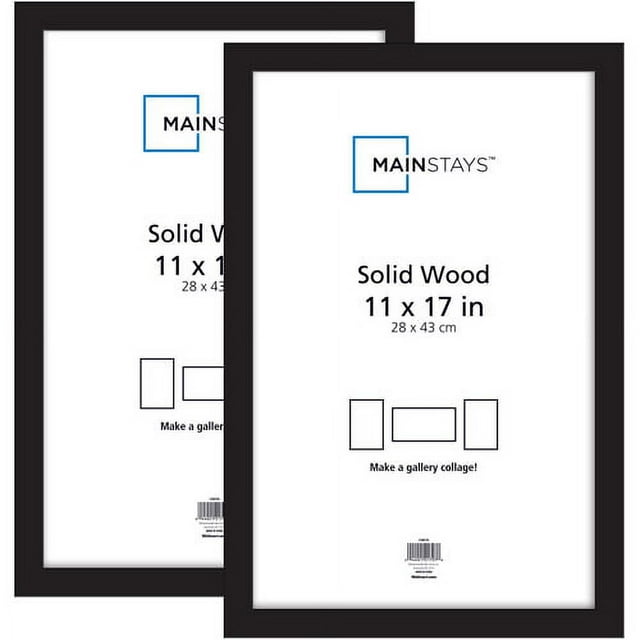 Mainstays 2pk 11x17 Picture Frame, Black