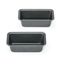 Mainstays 2pk Nonstick Mini Loaf Pan, 5.7 in W x 3 in D x 2 in H