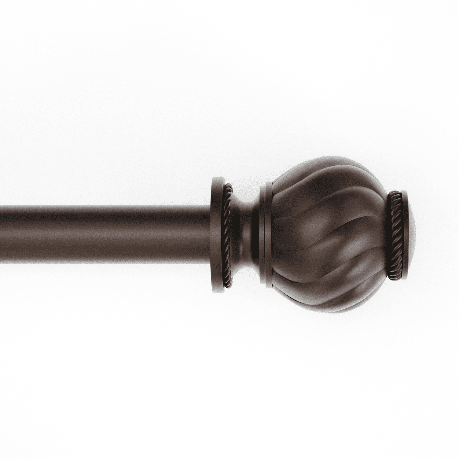 Mainstays 3/4" Bronze Knob Adjustable Single Curtain Rod Set, 30-84"
