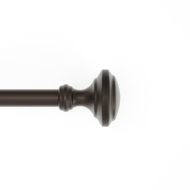 Mainstays 3/4" Bronze Sherry Knob Adjustable Single Curtain Rod Set, 30"-84"