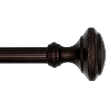 Mainstays 3/4 Inch Bronze Knob, 30 To 84 Width, Single Curtain Rod Set