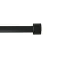 thumbnail interactive-video image 1 of Mainstays 3/4" Matte Black End Cap Adjustable Single Curtain Rod Set, 30-84", 1 of 9