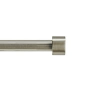 Mainstays 3/4" Nickel End Cap Adjustable Single Curtain Rod Set, 30-84"