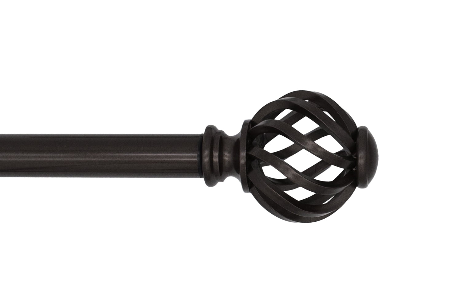 Mainstays 3/4" Twist Cage Single Curtain Rod, 30 - 84", Medium Bronze