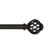 Mainstays 3/4" Twist Cage Single Curtain Rod, 30 - 84", Medium Bronze