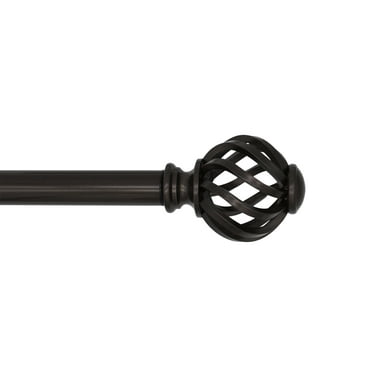 Mainstays 3/4" Twist Cage Single Curtain Rod, 30 - 84", Medium Bronze