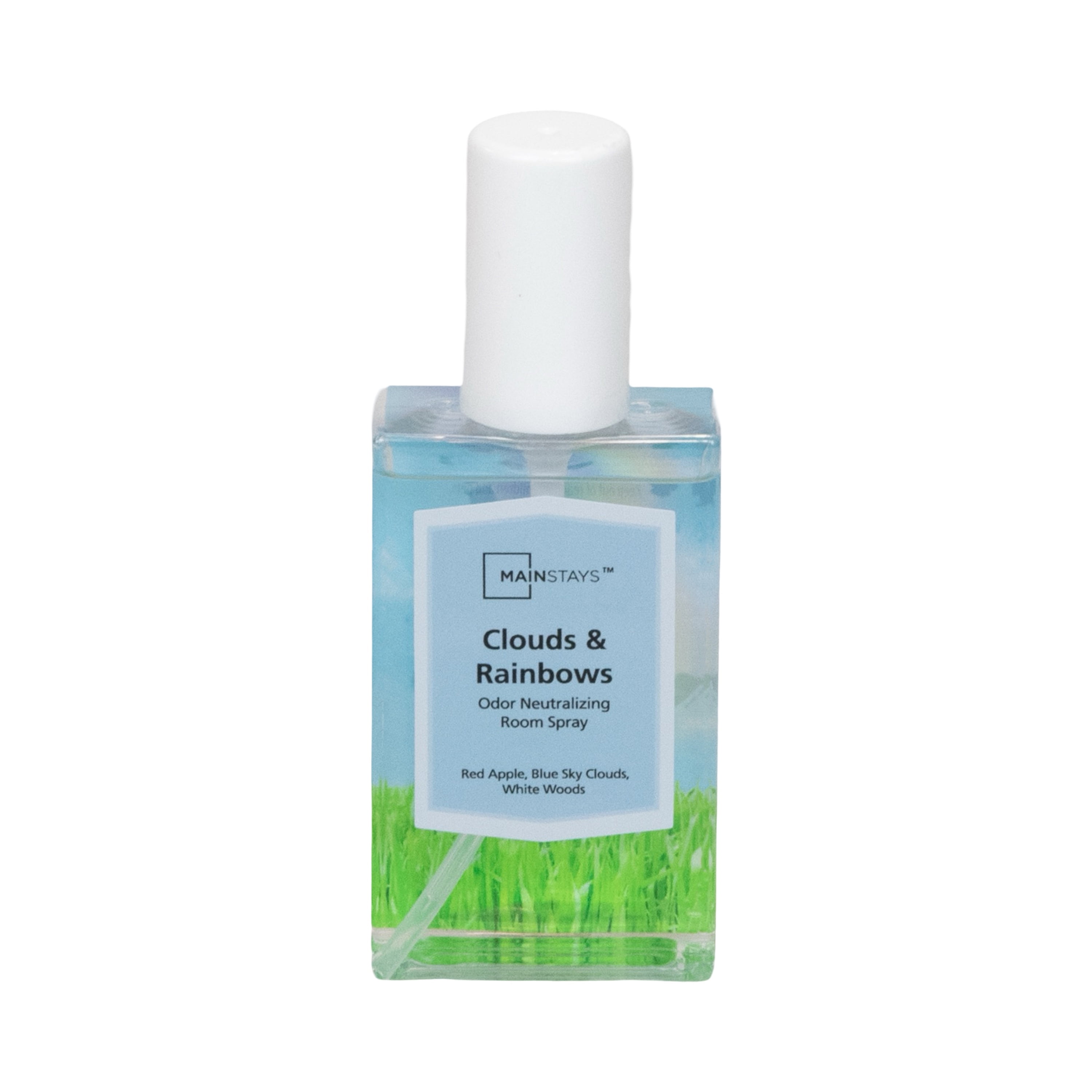 Mainstays Clouds & Rainbows Scented Room & Linen Spray 3.4 fl oz (100mL).