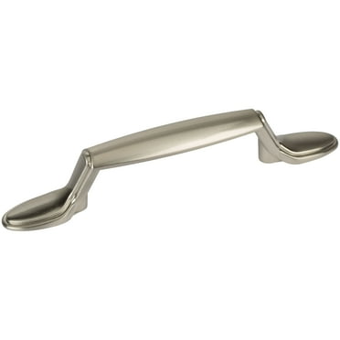 Mainstays 3" (76mm) Center-to-Center Spoon Footed Cabinet Pull, Satin Nickel, 2 Pack