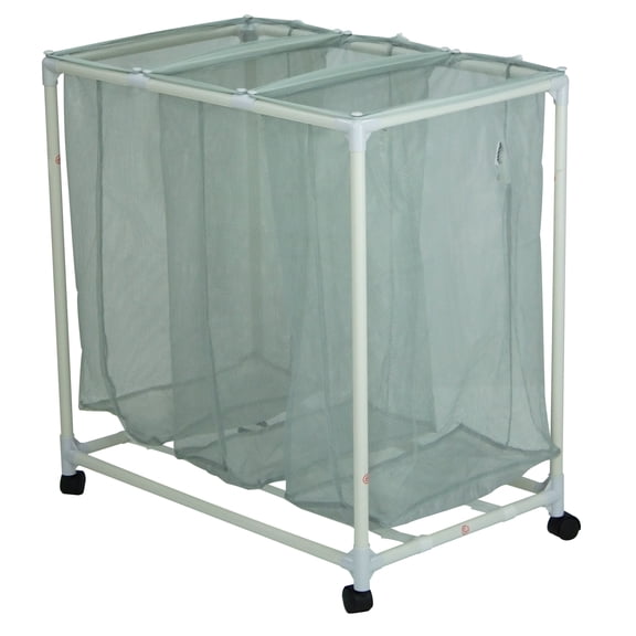 Mainstays 3-Bag Rolling Laundry Sorter Cart with Removable Mesh Bags and Casters