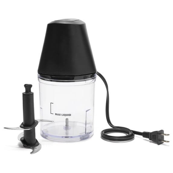 Mainstays 3 Cup Electric Food Chopper, Black, Plastic