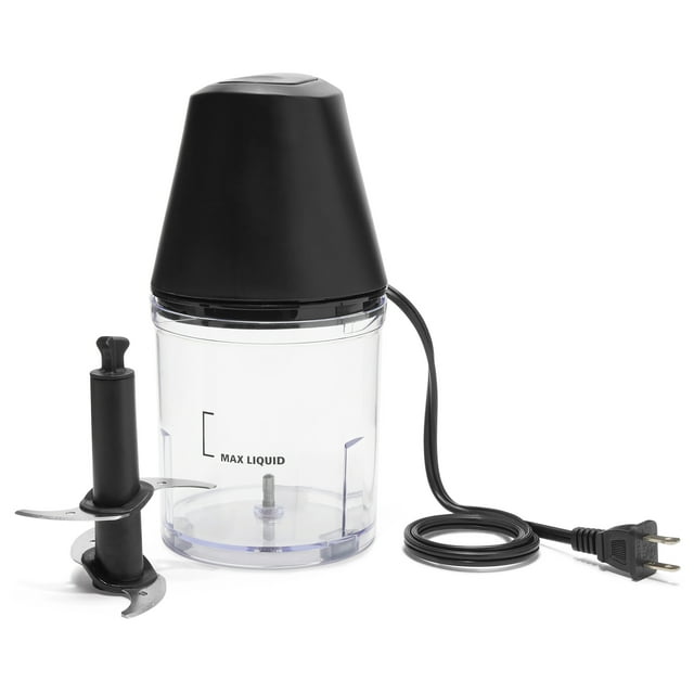 Mainstays 3 Cup Electric Food Chopper, Black, Plastic