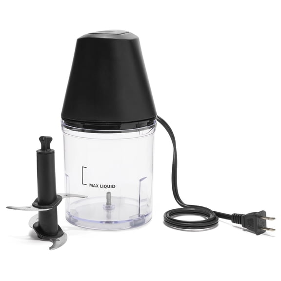 Mainstays 3 Cup Electric Food Chopper, Black, Plastic