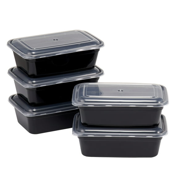 (2 pack) Mainstays 3 Cup Plastic Snack Meal Prep Container, 5 Pack