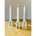 thumbnail image 1 of Mainstays Decorative Clear Glass Ribbed Taper Tealight Candleholder, Set of 3, 3", 1 of 8