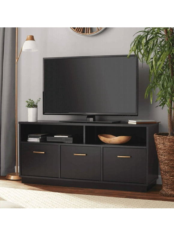 Mainstays 3-Door TV Stand Console for TVs up to 50", Blackwood Finish