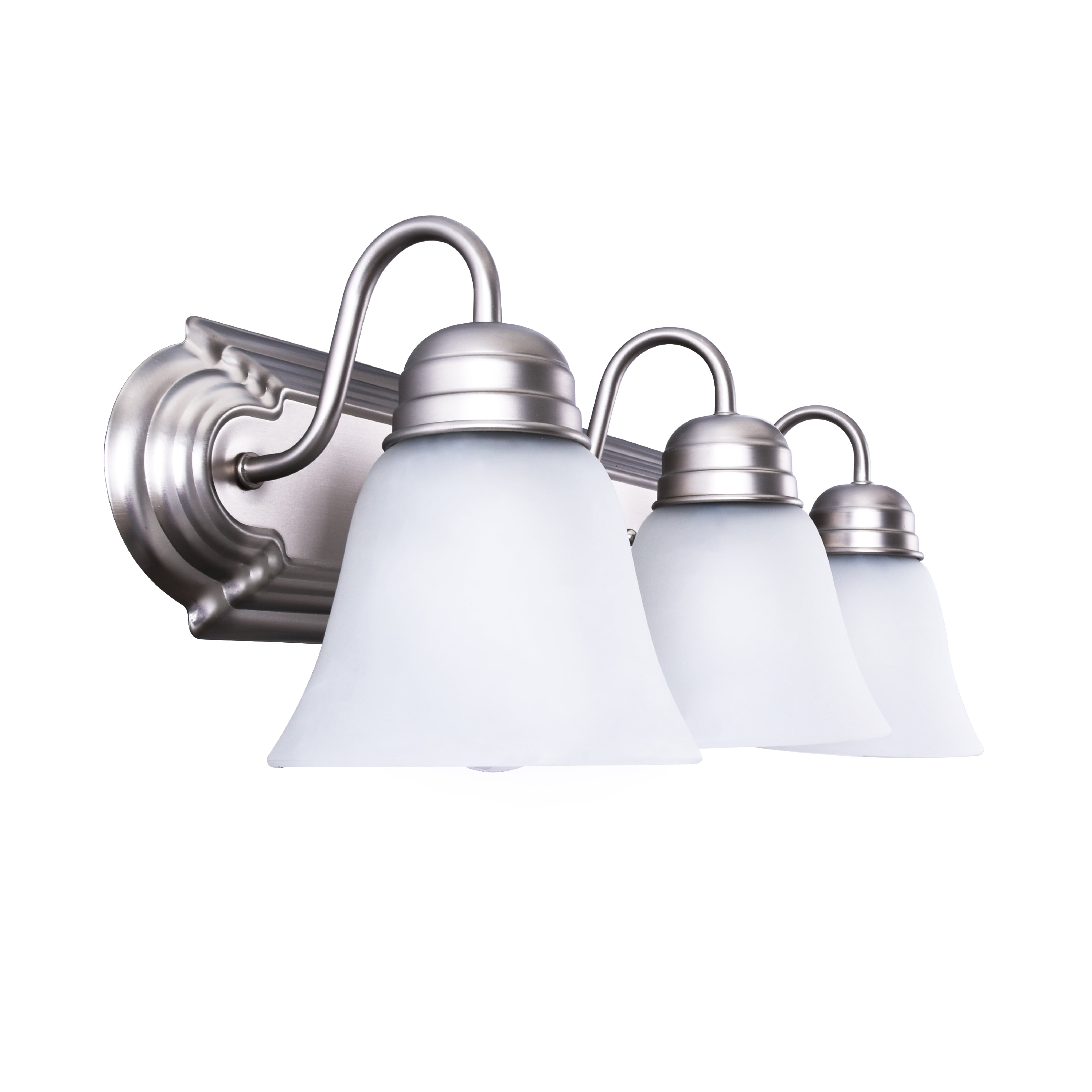 Mainstays 3-Light Traditional Vanity Light, Satin Nickel
