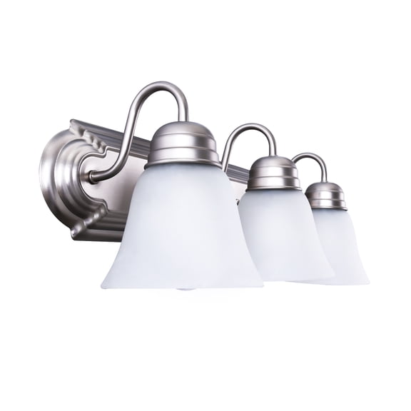 Mainstays 3-Light Traditional Vanity Light, Satin Nickel