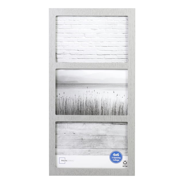 Mainstays 3 Opening Gallery Grey Linear Picture Frame