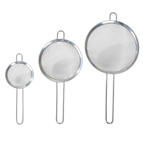 Mainstays 3 Pack Premium Stainless Steel Fine Mesh Strainers, 4", 6", and 8", Silver