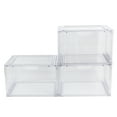 thumbnail image 1 of Mainstays 3 Pack Stackable Clear Glossy Plastic Drop Front Shoe Organizer, Adult Size, 1 Tier, 1 of 7