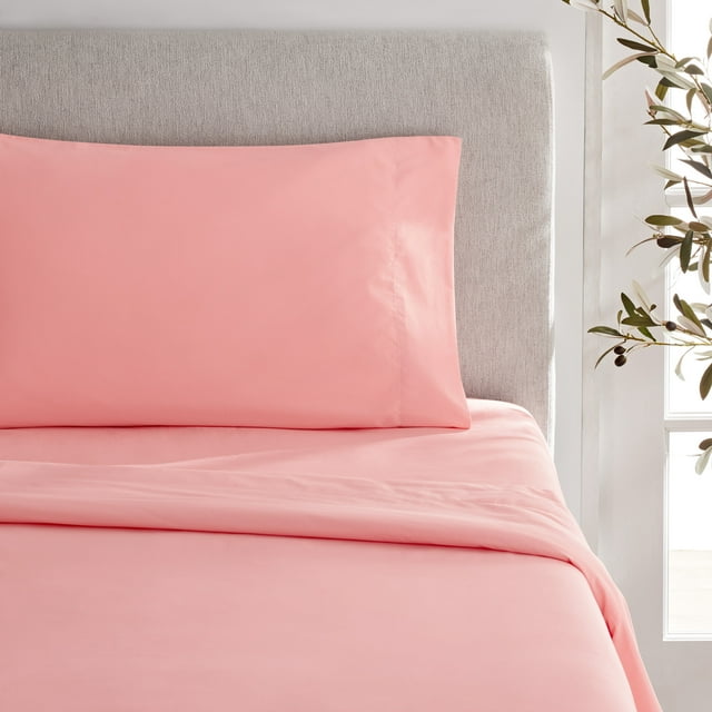 Mainstays 3Piece 300 Thread Count Easy Care Percale Bed Sheet Set