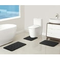thumbnail interactive-video image 1 of Mainstays 3-Piece Bath Rug Set, Black (3 Pieces), 1 of 13