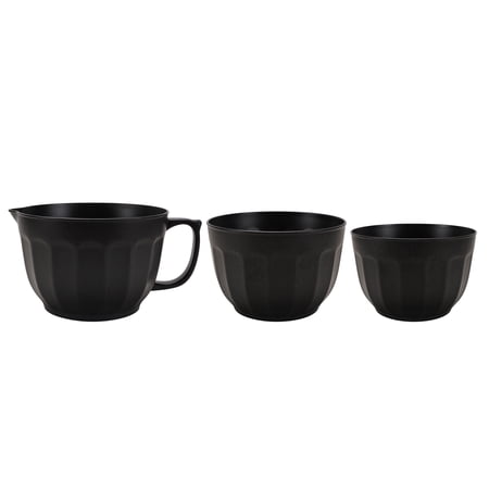 Mainstays 3-Piece Eco-Friendly Batter Bowl Set, Black