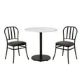 thumbnail image 1 of Mainstays 3-Piece Marble Table Top Indoor Dining Bistro Set, Black and Gray, 1 of 10