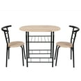 thumbnail image 1 of Mainstays 3 Piece Metal and Wood Dining Set, Black and Gray Color, 1 of 9