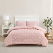 Mainstays Full/Queen Comforter Set, 3-Piece, All-Season, Pink deal from Walmart