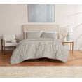 thumbnail image 1 of Mainstays King Comforter Set, All-Season, 3-Piece, Grey Puffy Seersucker, 1 of 10