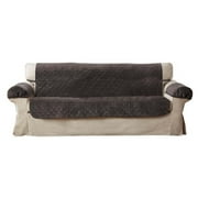 Mainstays 3-Piece Quilted Plush Sofa Pet Cover Multipurpose Furniture Protector, Chocolate