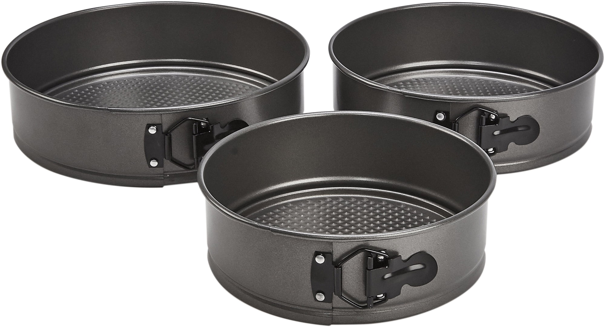 Mainstays 3-Piece Steel Premium Nonstick Springform Pans Set, Assorted  Sizes 
