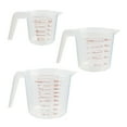 thumbnail image 1 of Mainstays 3-Piece Tapered Spout Nesting Plastic Measuring Cups Set, Clear, 1 of 12