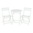 Mainstays 3Piece White Folding Bistro Table and Chair Set